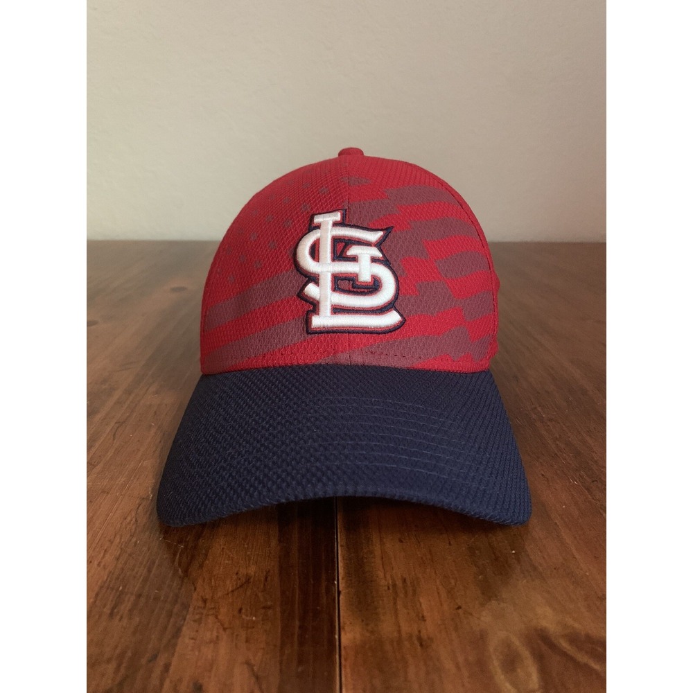 St Louis Cardinals Patriot American Flag Hat Sz S/M New Era 39Thirty Fitted Cap